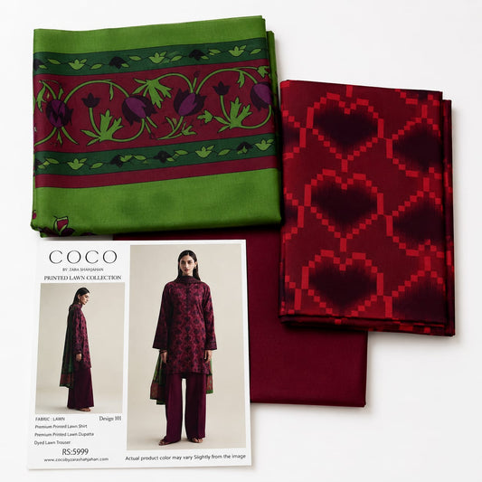 3pcs Unstitched Suit Coco By Zara Shahjahan
