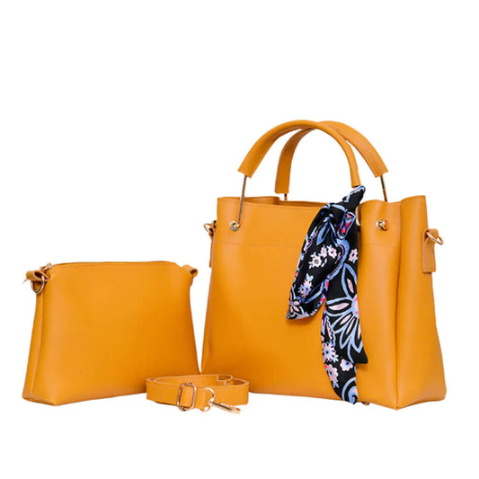 2-Piece Top Handle Bag Set - Yellow
